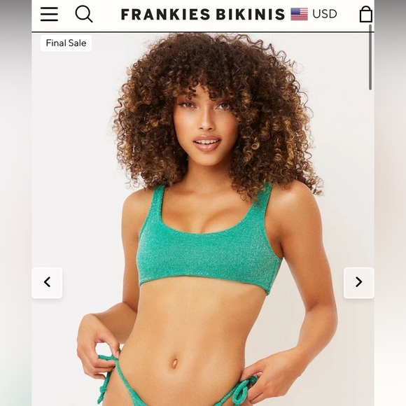 Frankies Bikini Connor Terry Scoop Bikini Top - Picture 1 of 10